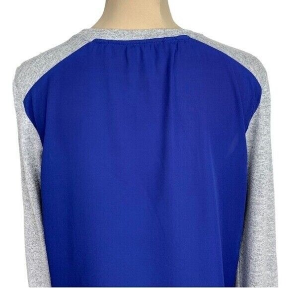 MARKET And SPRUCE Women Top Gray & blue Sz M Pullover - Picture 5 of 12